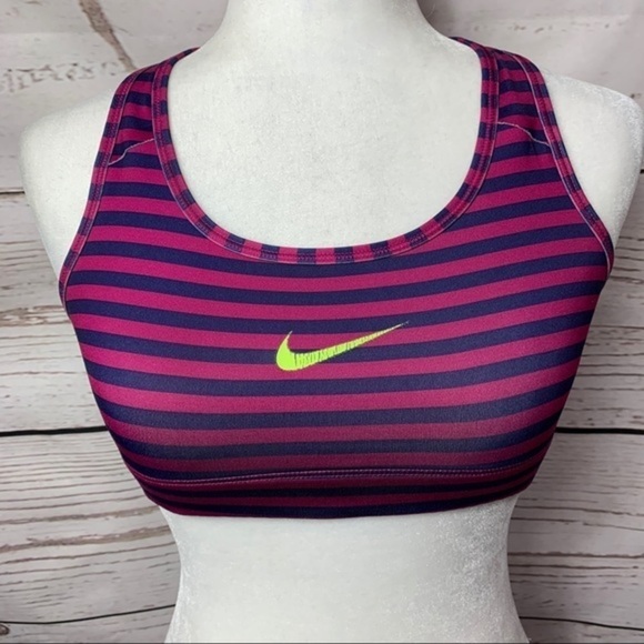 Nike Pro Dri Fit Stripe Sports Bra - Picture 2 of 4